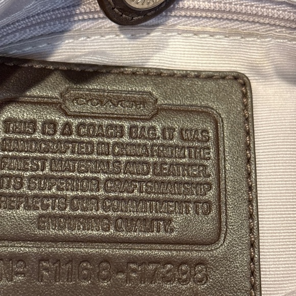 Vintage Coach Signature Tote Bag Light Khaki & Brown - Picture 10 of 10